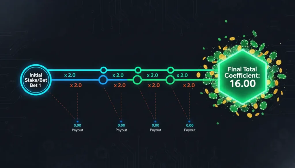 Accumulator Mechanics Flowchart Showing Coefficient Multiplication from 2.0 to 16.0