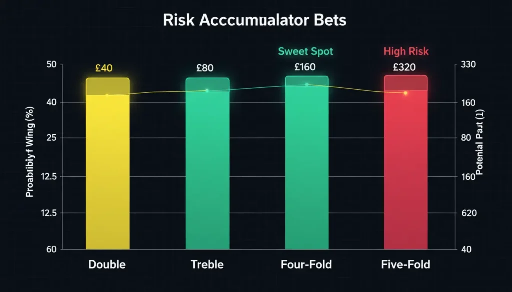 Optimal Accumulator Size Comparison Chart Showing Double Triple Fourfold and Fivefold with Win Rates